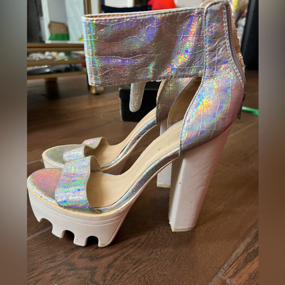 Iridescent Platform Heels | Color: Multi-Color / … - image 3